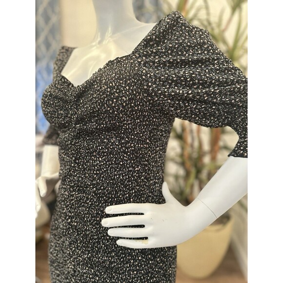 Womens All Over Smocking Dress Bodycon Ruched Elastic Curve‎ Hugging Size M/8/10 - Picture 2 of 16